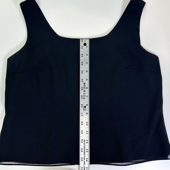Vintage 90’s JR Nites Blousy Tank Womens Size Small/Medium Black Cropped - Picture 7 of 9